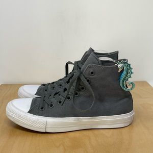 Converse Chuck Taylor II All Star High Top Sneakers w/Lunarlon Gray Size 9